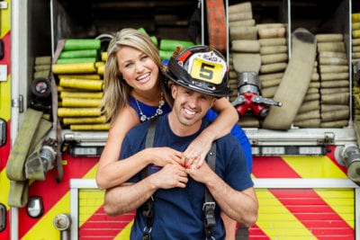 Chris & Kelly | Firehouse Engagement Photography | From the Hip Photo