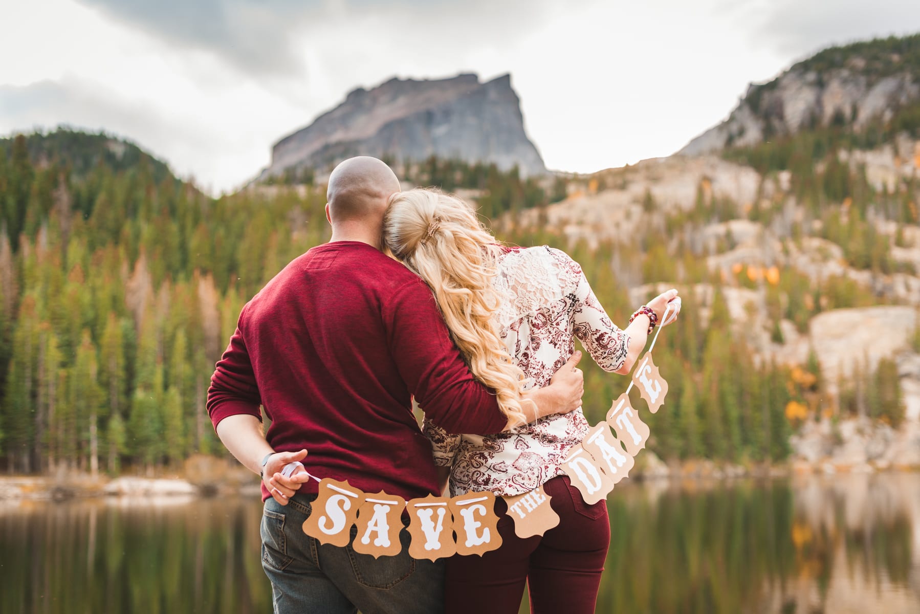 Rocky Mountain National Park Fall Engagement Photos | Bear Lake Colorado | Engagement Photography | From the Hip Photo