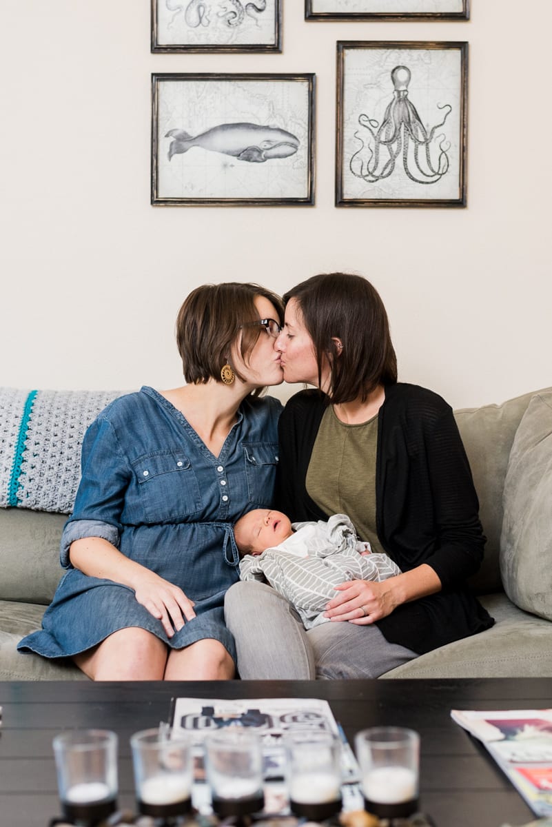 Two Mommies and Their Baby | Newborn Photography | From The Hip Photo