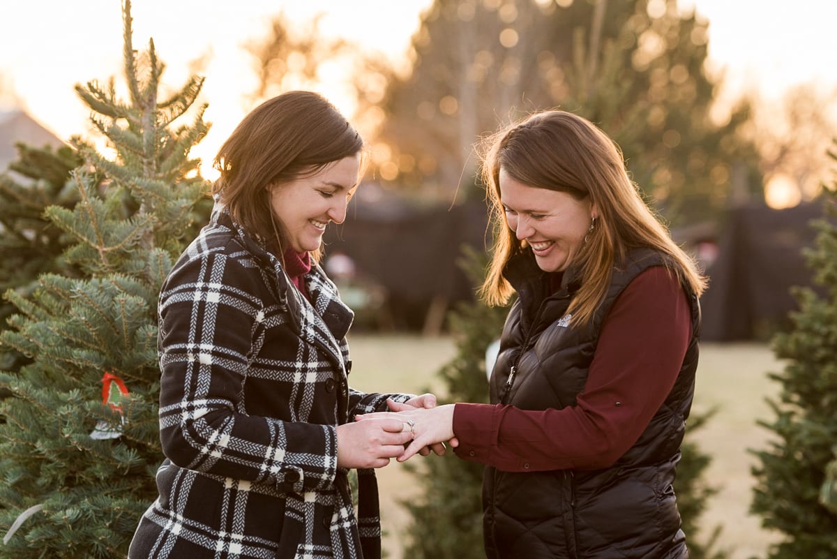 Surprise Engagement In A Tree Nursery | Engagement Photography | Creekside Tree Nursery | From the Hip Photo 