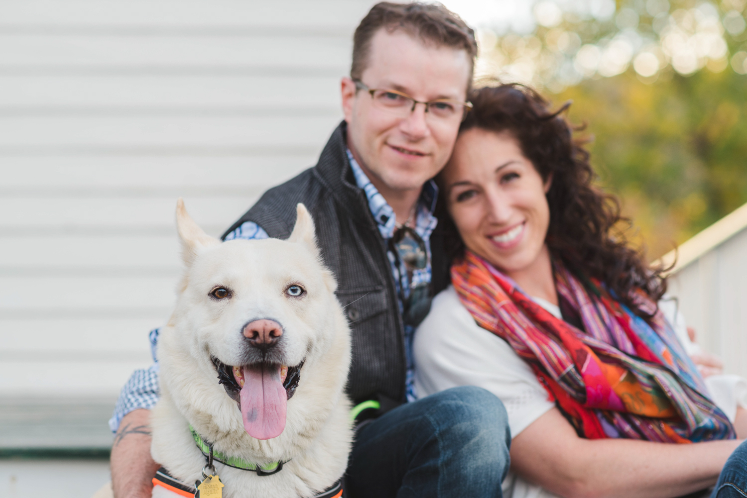 Engagement photo with dog | Pets In Human Photo Session