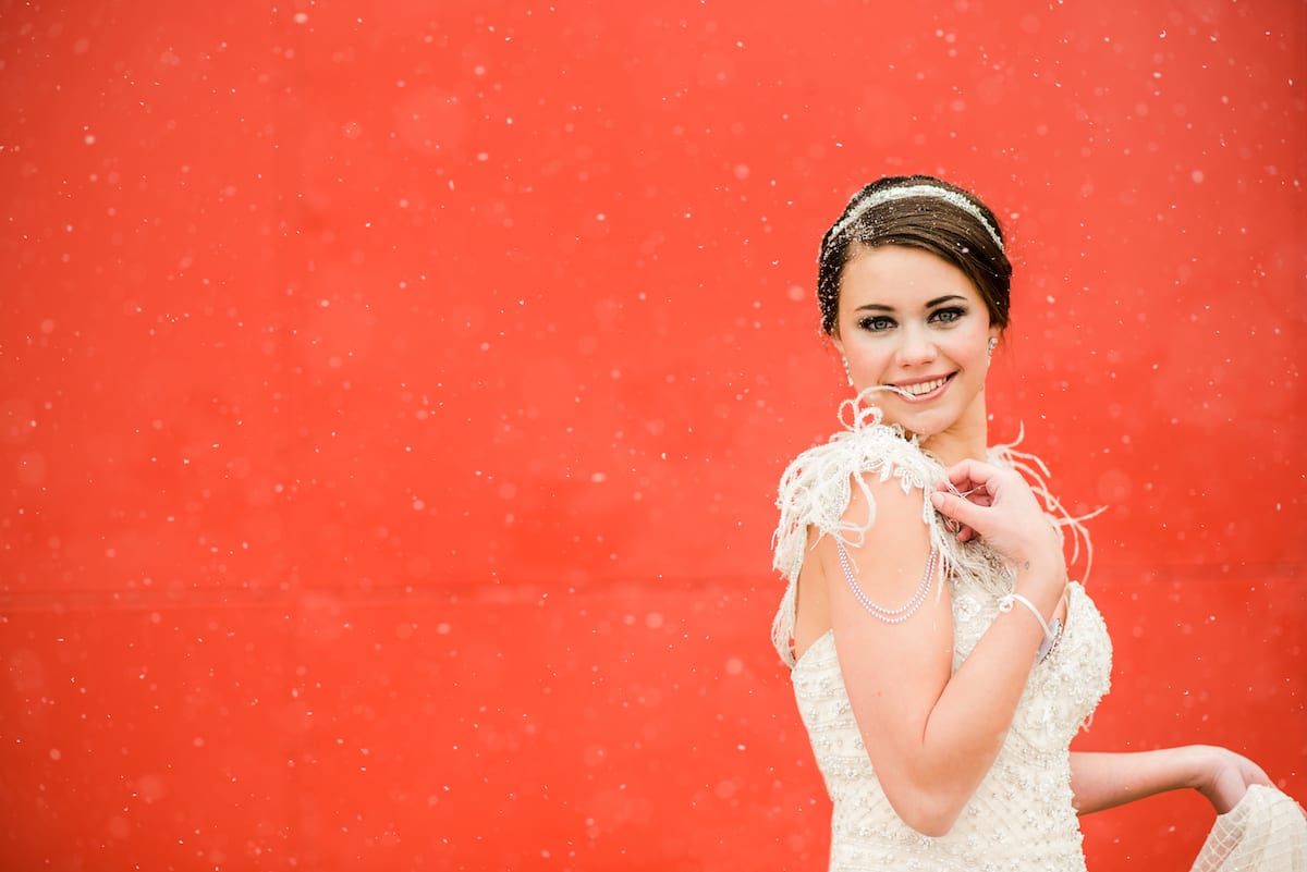 Styled bridal portrait at The Hangar at Stanley in Aurora, CO