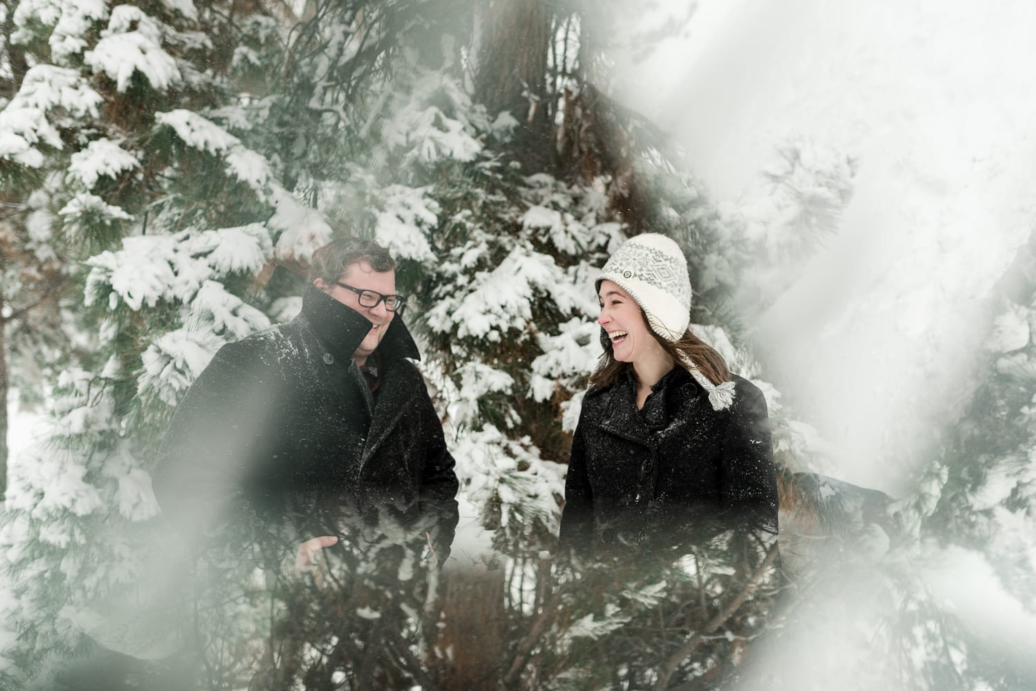 snow day engagement | engagement photography | from the hip photo