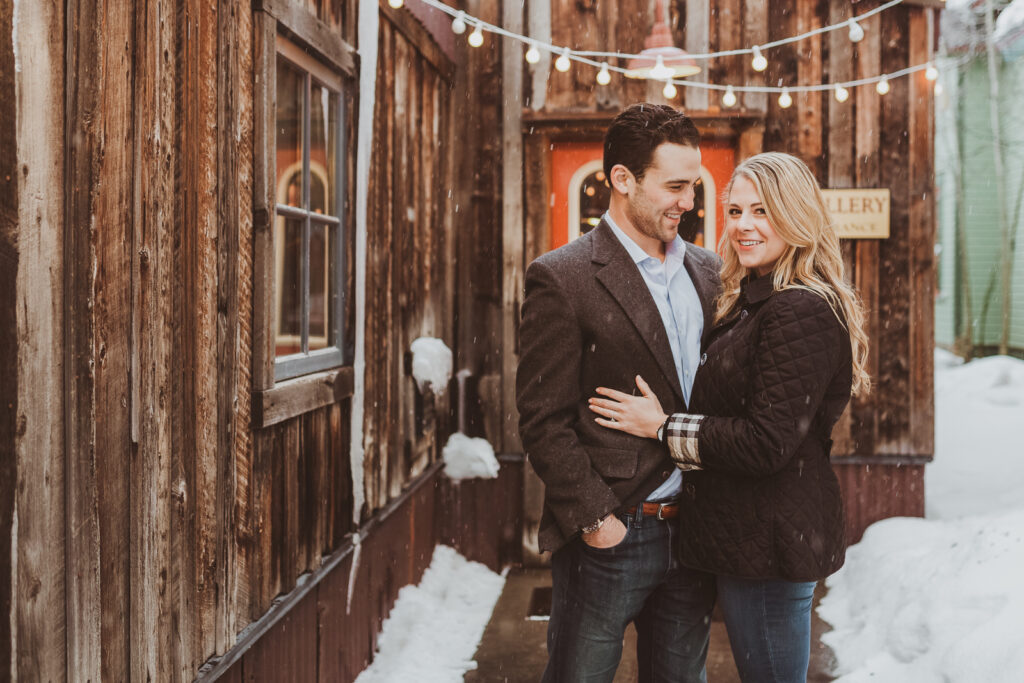 Breckenridge outdoor mountain nature loving candid fun adventurous engagement picture | From the Hip Photo Denver Colorado portrait photography