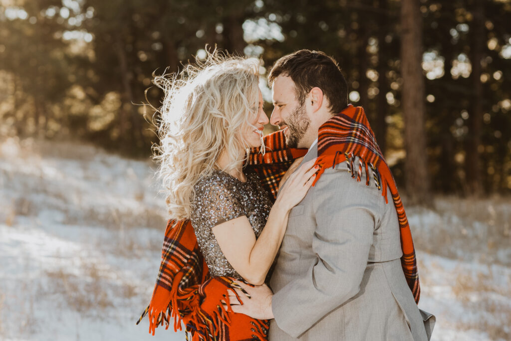 Meyer Ranch Park outdoor mountain trail park adventurous candid fun engagement picture | From the Hip Photo Denver Colorado portrait photography 