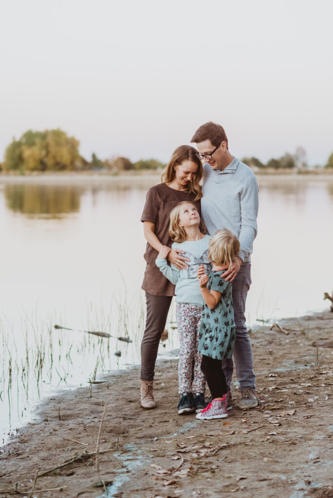 Harper Lake outdoor trail park water adventurous fun candid family picture | From the Hip Photo Denver Colorado portrait photography