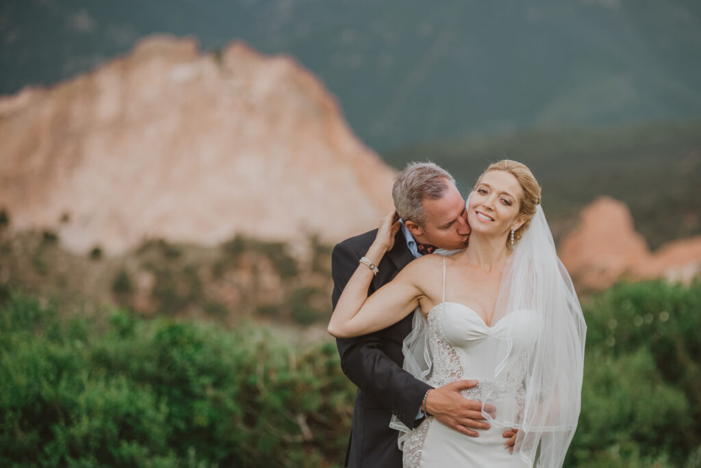 Garden of the Gods outdoor park trail nature mountain fun candid romantic wedding picture | From the Hip Photo Denver Colorado portrait photography