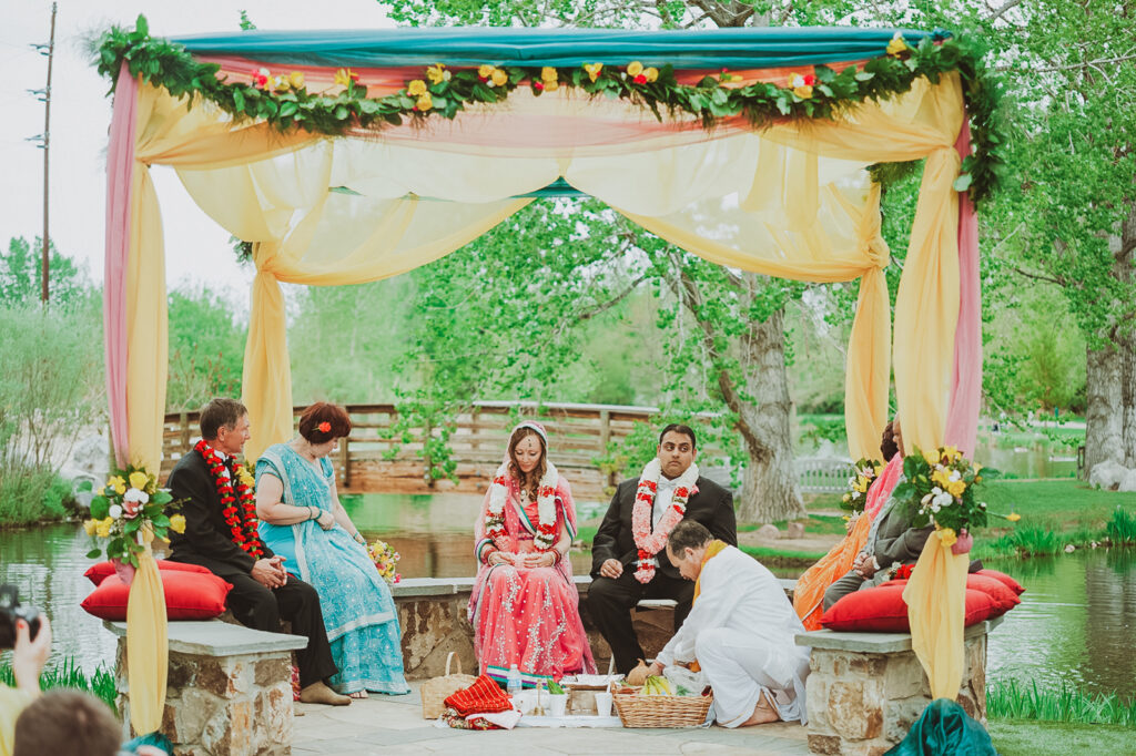 Hudson Gardens outdoor garden park floral plants candid fun loving wedding picture | From the Hip Photo Denver Colorado portrait photography