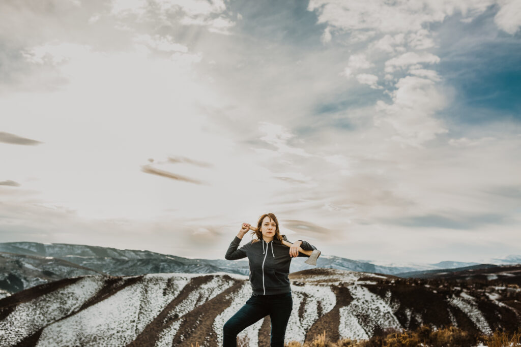 Breckenridge outdoor mountain nature loving candid fun adventurous headshot picture | From the Hip Photo Denver Colorado portrait photography
