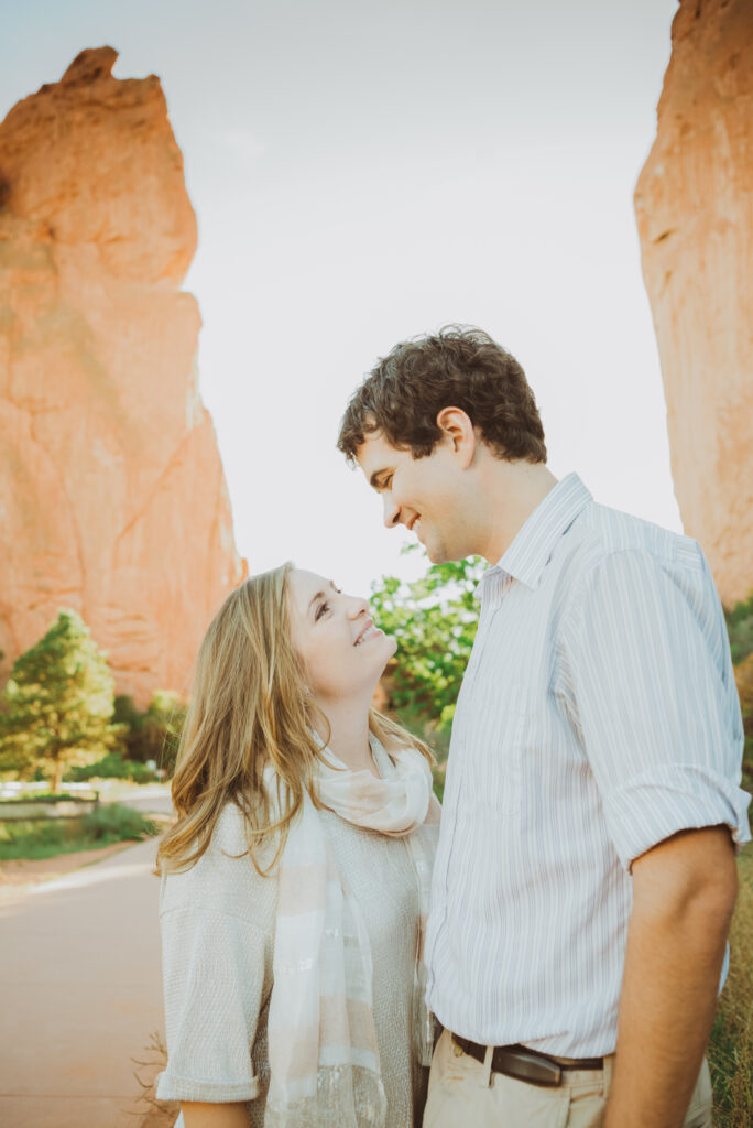 Garden of the Gods outdoor park trail nature mountain fun candid romantic engagement picture | From the Hip Photo Denver Colorado portrait photography 