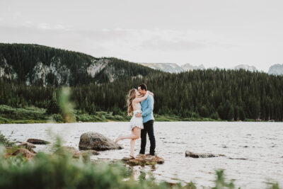 Brainard Lake Outdoor Water Engagement Pictures | From the Hip Photo Portrait Photography