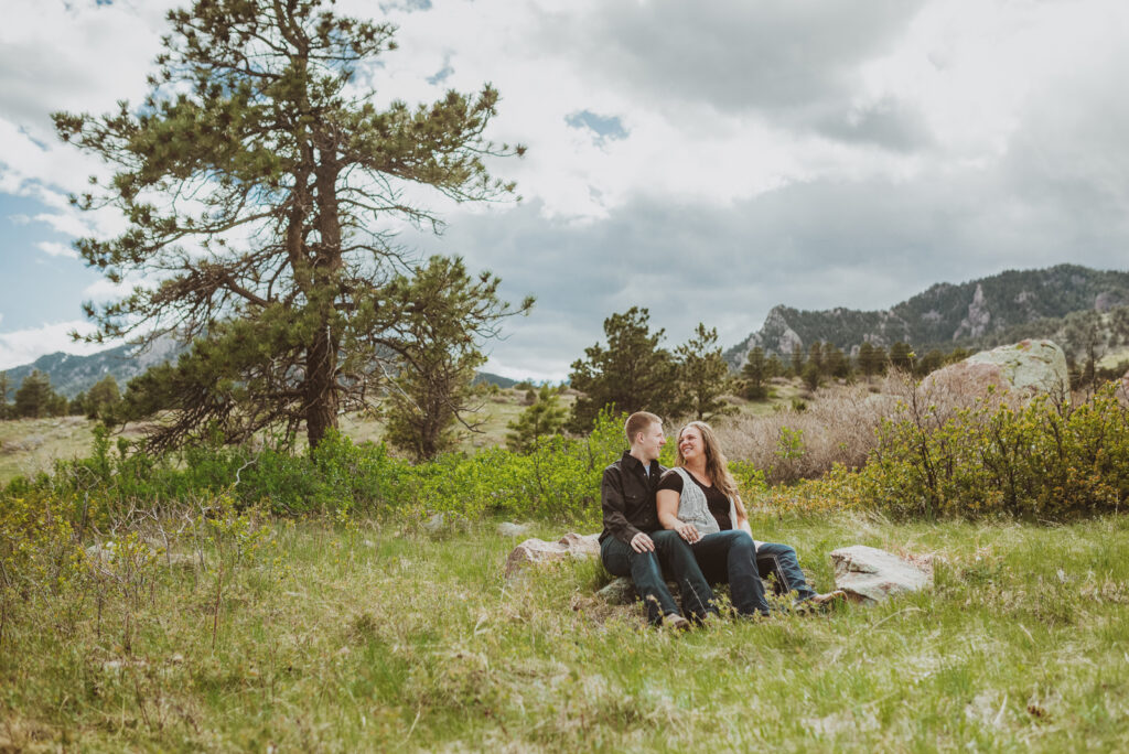 Lookout Mountain Golden Colorado outdoor mountain nature candid fun engagement picture | From the Photo Denver portrait photography 