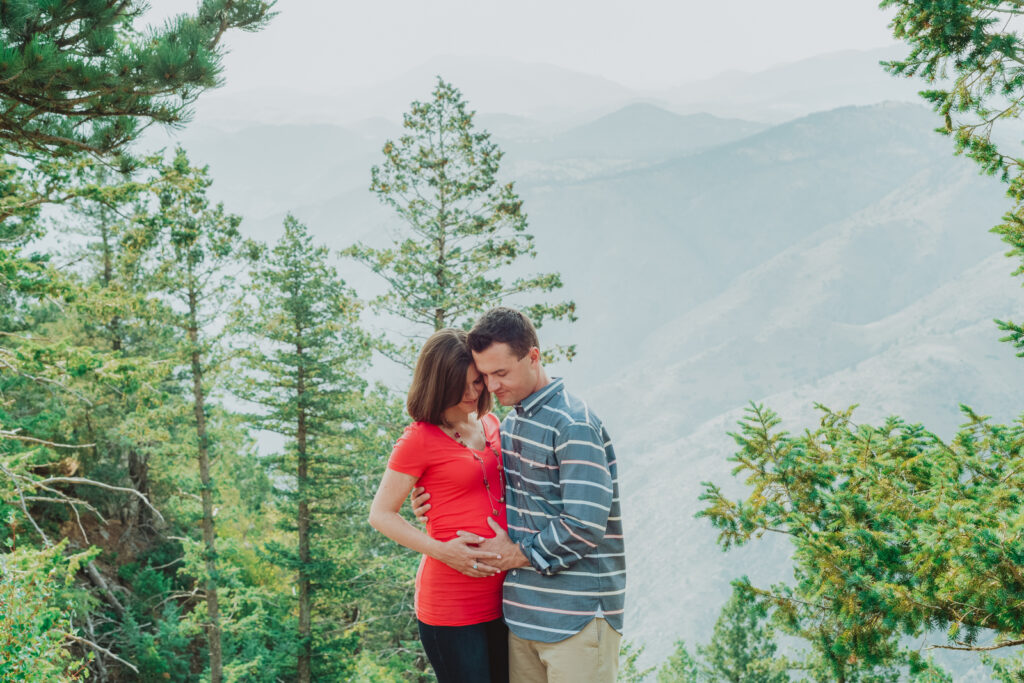 Lookout Mountain Golden Colorado outdoor mountain nature candid fun maternity picture | From the Photo Denver portrait photography
