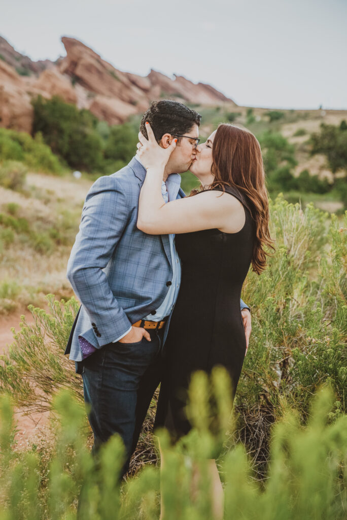 Red Rocks Park and Amphitheater outdoor park nature venue fun candid engagement picture | From the Hip Photo portrait photography