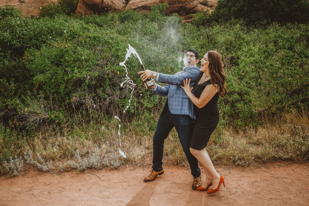 Red Rocks Park and Amphitheater outdoor park nature venue fun candid engagement picture | From the Hip Photo portrait photography