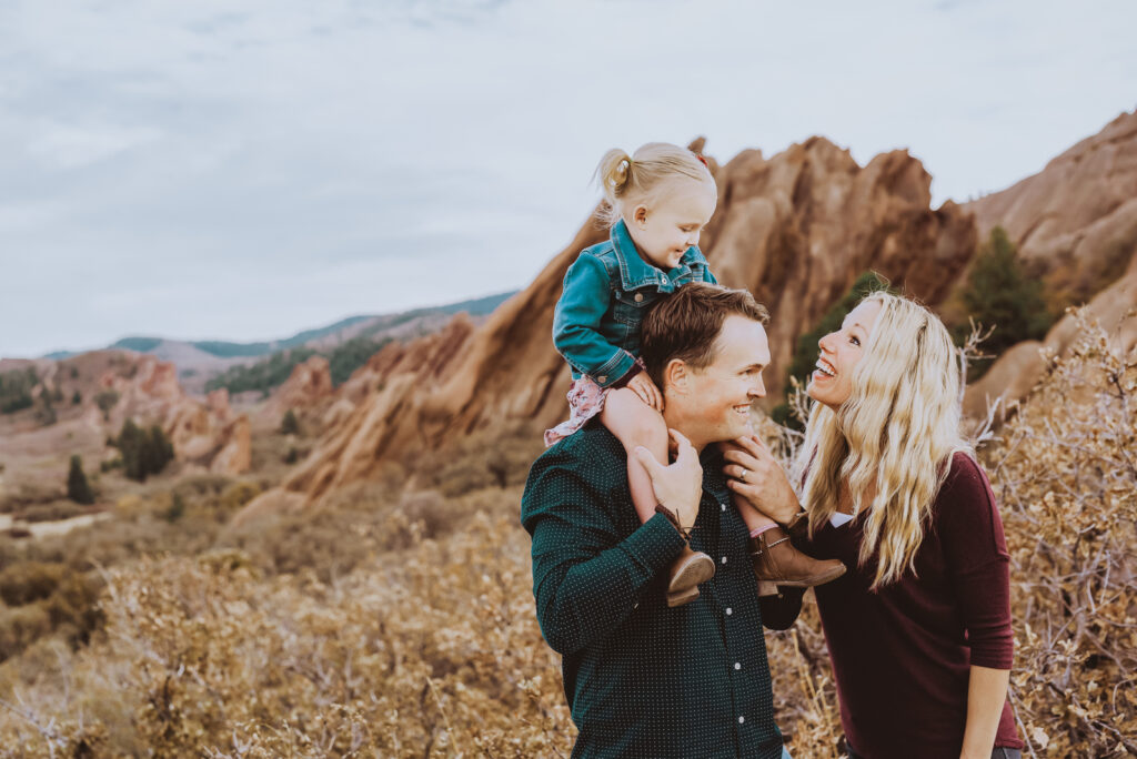 Roxborough State Park Littleton Colorado outdoor nature red rock adventurous candid fun family picture | From the Hip Photo Denver portrait photography