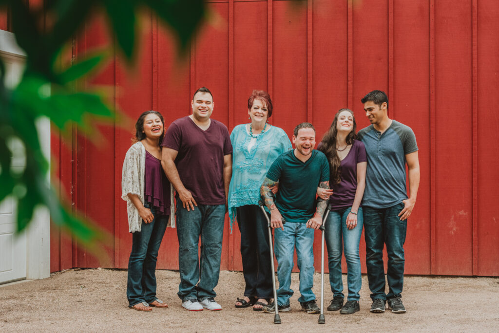 Hudson Gardens outdoor garden park floral plants candid fun loving family picture | From the Hip Photo Denver Colorado portrait photography