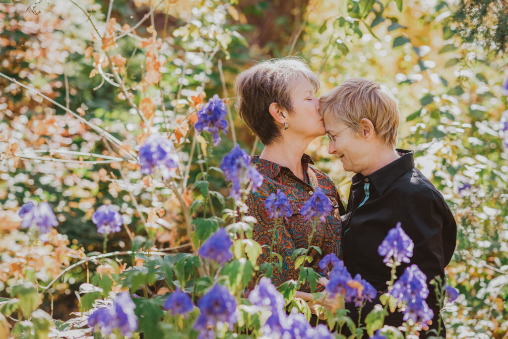 Denver Botanic Gardens Outdoor nature fun candid romantic engagement picture | From the Hip Photo Portrait Photography