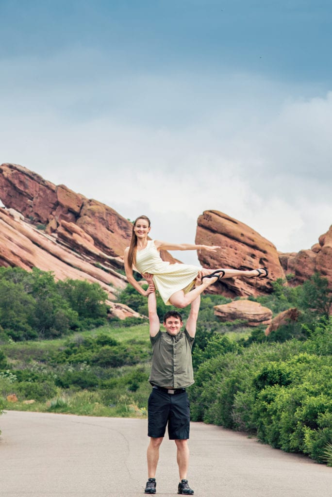 Tips to Plan Engagement Photos in the Mountains Near Denver Romantic Couple picture Red Rocks | From the Hip Photo Portrait Photography