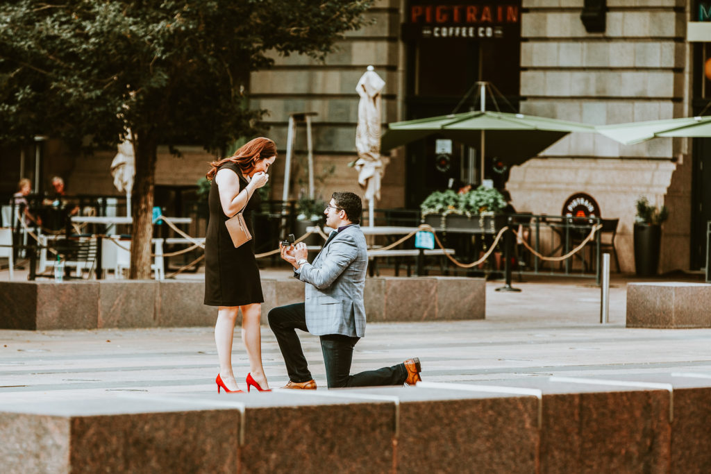 Tips to Plan the Perfect Surprise Wedding Proposal Photos Outdoor Nature Union Station picture | From the Hip Photo Denver Colorado portrait photography 