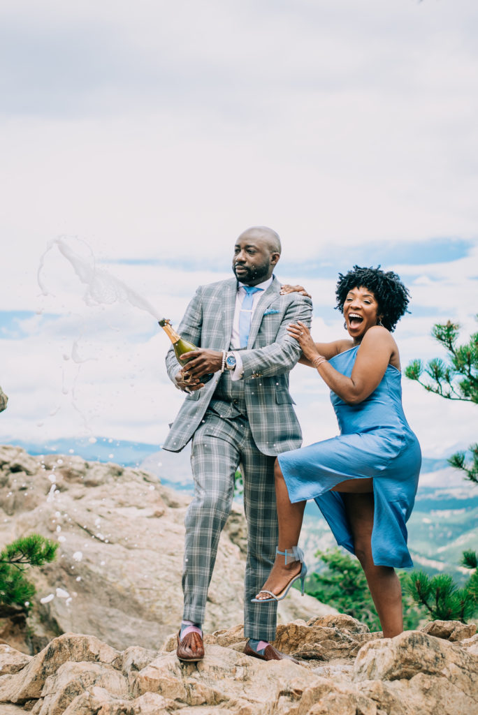 Tips to Plan Engagement Photos in the Mountains Near Denver Romantic Couple picture Lost Gulch Overlook | From the Hip Photo Portrait Photography