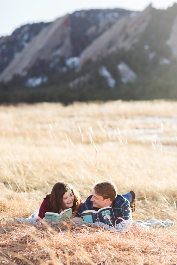 Tips to Plan Engagement Photos in the Mountains Near Denver Romantic Couple picture Chautauqua Park | From the Hip Photo Portrait Photography