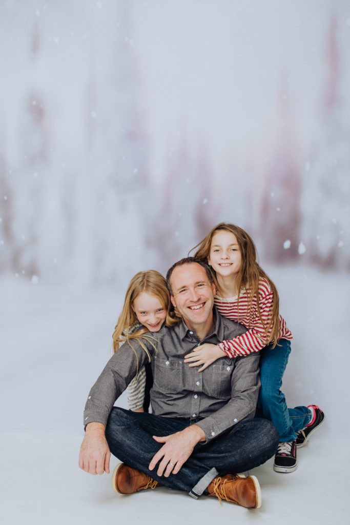 Denver family photos for holiday Christmas cards dad