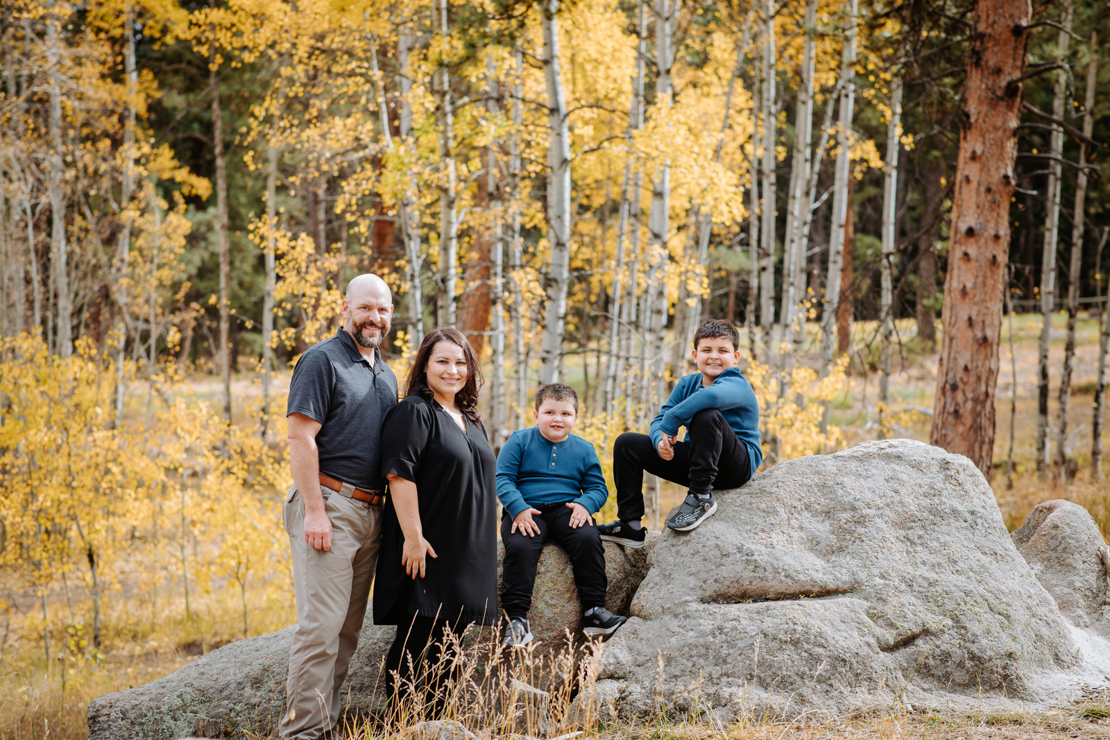 Formal family photos during photo session at Meyer Ranch Park