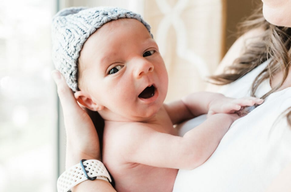 Peaceful newborn portrait by Denver newborn photographer From the Hip Photo