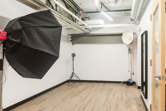 Ample space for headshots and products at the From the Hip Photo studio in Denver Colorado