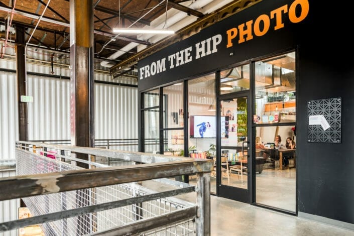 Our home! The From the Hip Photo studio in Denver Colorado at Stanley Marketplace