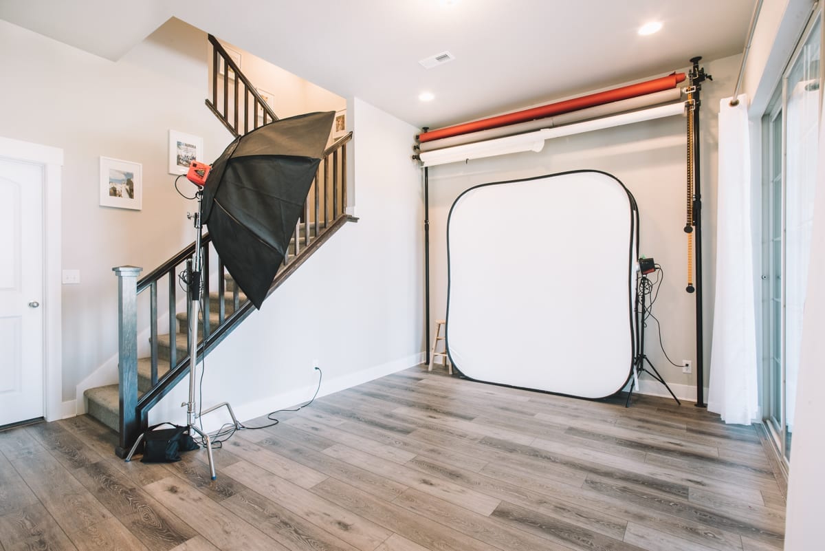 From the Hip Photo Denver studio with professional lighting and backdrop setup for portrait photography