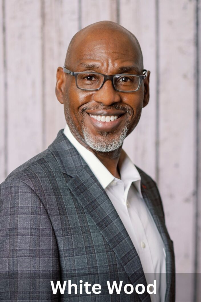 Studio headshot photography background options | White Vertical Antique Painted Fence