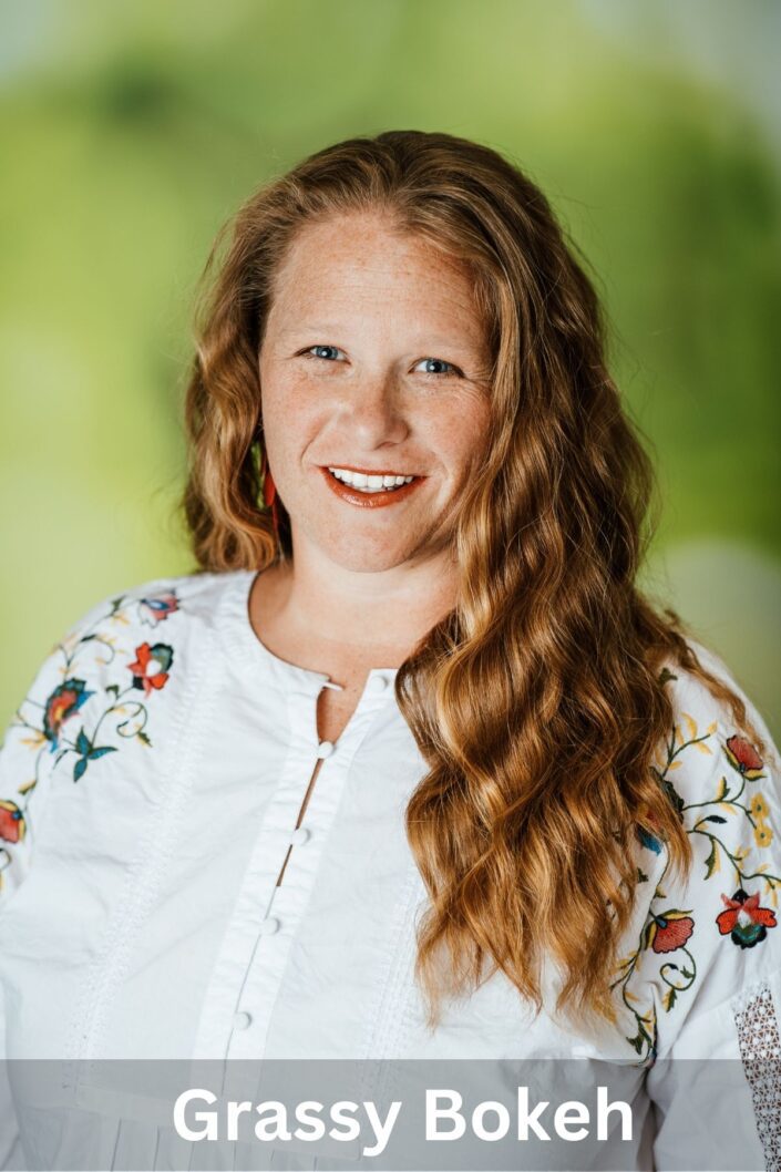 Studio headshot photography background options | Green Grass Trees Greenery Bokeh