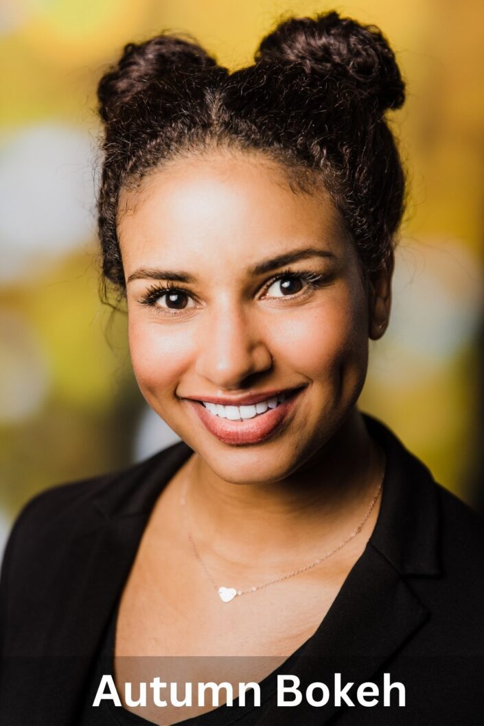 Studio headshot photography background options | Autumn Leaves Fall Bokeh