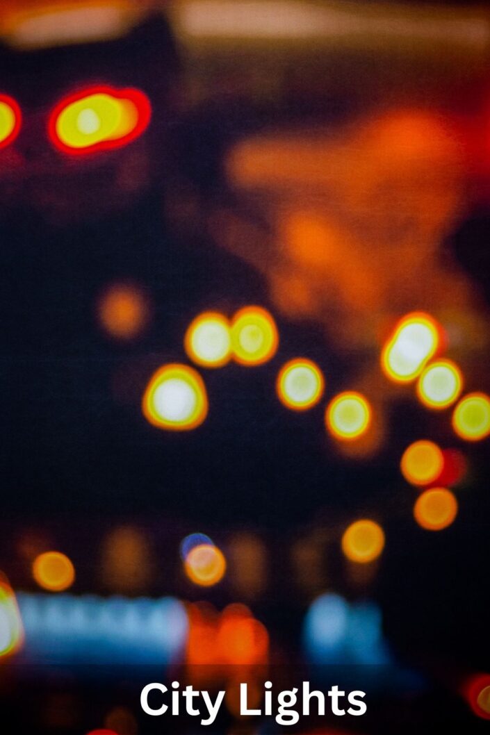 Studio headshot photography background options | City Night Lights Bokeh