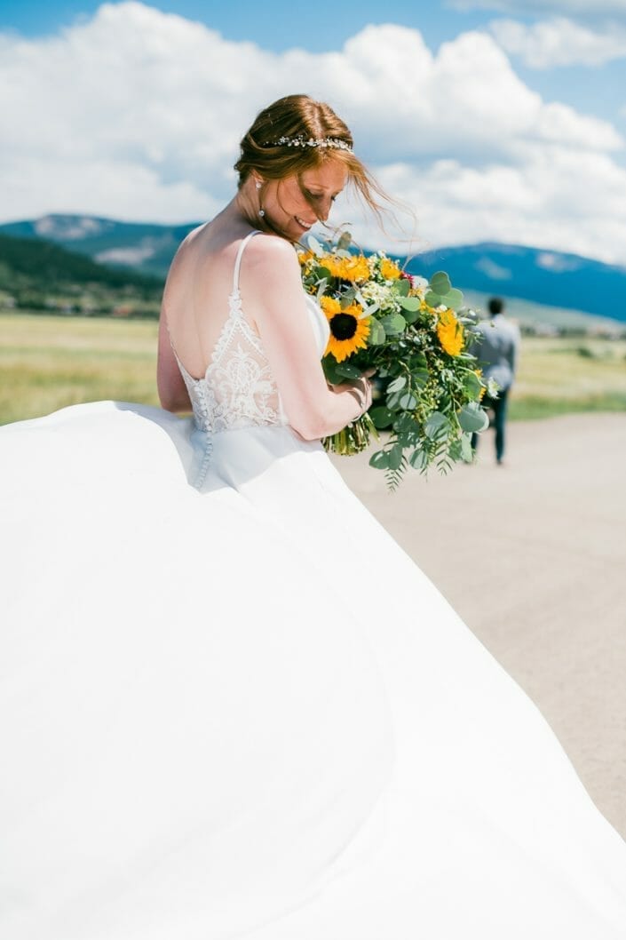 Wedding Bride and Flowers Photo | Colorado Elopement Photographer