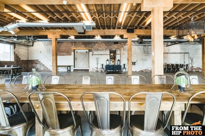 Shyft Venue Virtual Plenty of stylish guest seating | Kitchen area | Denver Colorado | Weddings & Events | From the Hip Photo