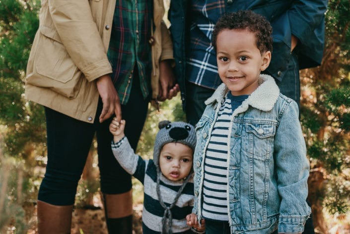 Family Christmas tree photo session in Denver | Colorado Lifestyle Photographer