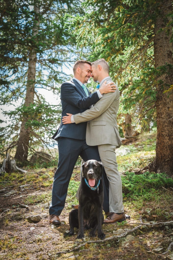 Mountain Samesex Summer Wedding Portrait | Colorado Elopement Photographer