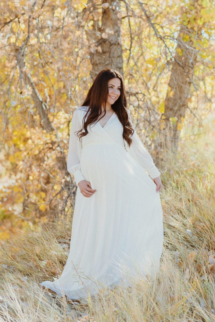Family Maternity photo session in Denver Fall Foliage Trailhead | Colorado Lifestyle Photographer