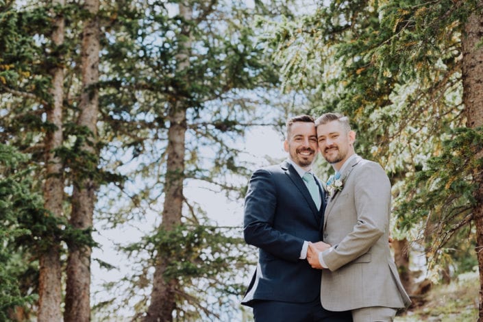 Mountain Same-sex Summer Wedding Portrait | Colorado Elopement Photographer