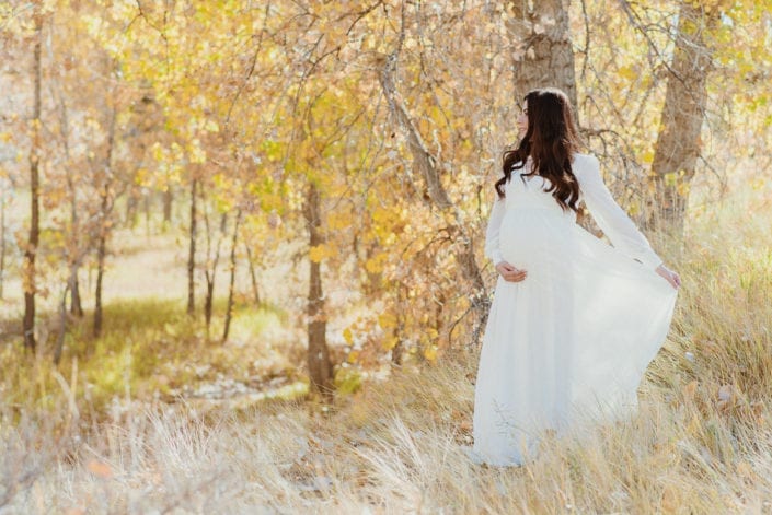 Family Maternity photo session in Denver Fall Foliage Trailhead | Colorado Lifestyle Photographer