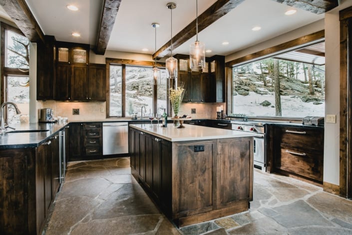 Mountain Kitchen with Island Photo | Colorado Real Estate Photographer