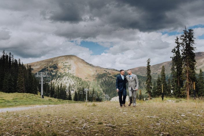 Mountain Same-sex Summer Wedding Portrait | Colorado Elopement Photographer