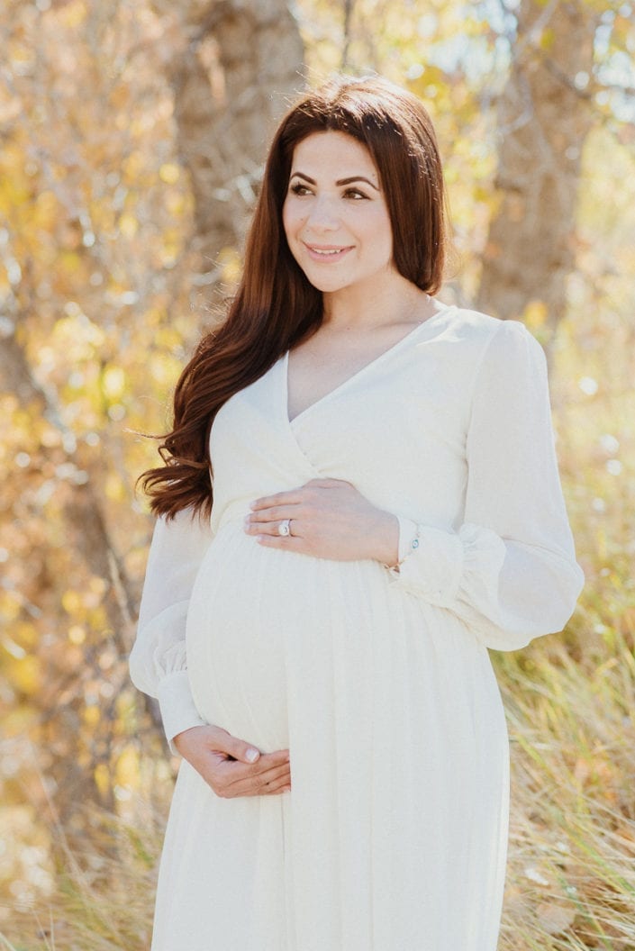 Family Maternity photo session in Denver Fall Foliage Trailhead | Colorado Lifestyle Photographer