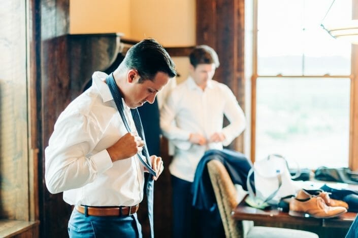 Groom Getting Ready on his Wedding Day | Larkspur Colorado Elopement Photographer
