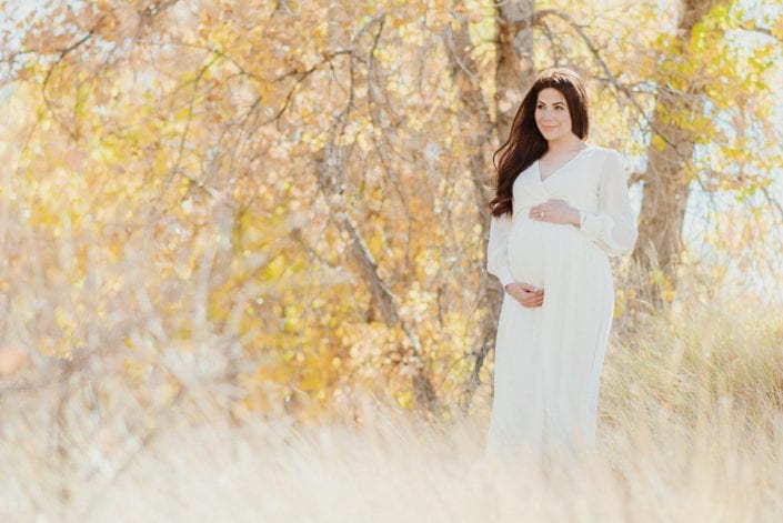 Family Maternity photo session in Denver Fall Foliage Trailhead | Colorado Lifestyle Photographer