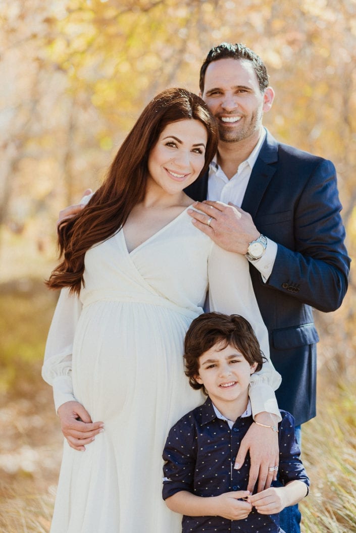 Family Maternity photo session in Denver Fall Foliage Trailhead | Colorado Lifestyle Photographer