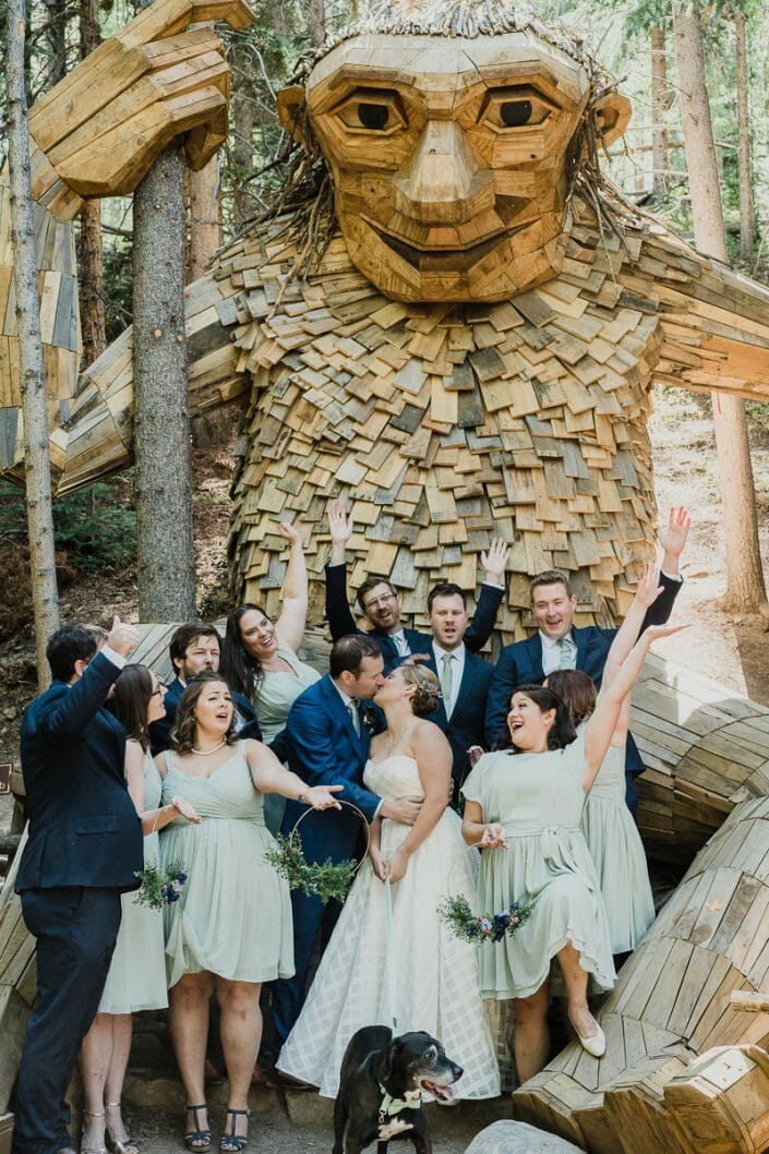 Romantic Mountain Wedding Bridal Party | Denver Colorado Elopement Photographer